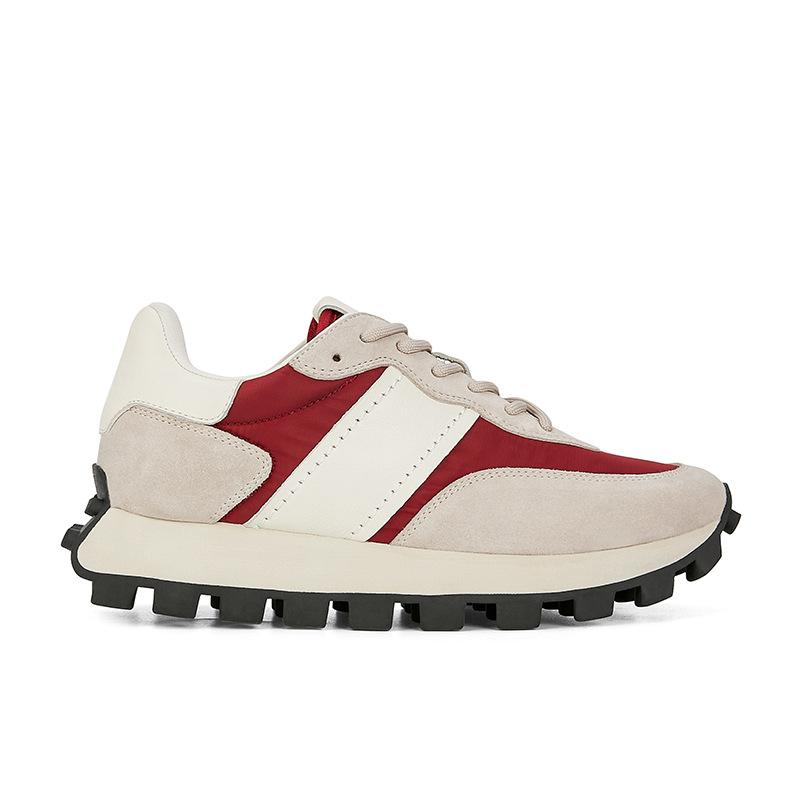 

Корейская версия кроссовок для бега из натуральной кожи в цветовой гамме Forrest Gump, нишевые ретро-платформы, папины кроссовки, 2025 новинка, немецкие тренировочные на мягкой подошве 40