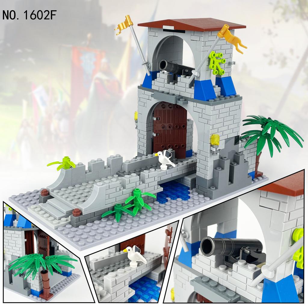 1602 Guardian City Building Children'S Assembled Building Block Small Particle Toys Attack And Defense Building Model