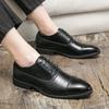 Men's Retro British Brock Engraved Leather Shoes Summer New Business Dress Shoes Pointed Breathable Wedding Shoes