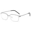 Unisex Large Face Titanium Alloy Myopia Glasses - Fashionable Screwless Square Frame