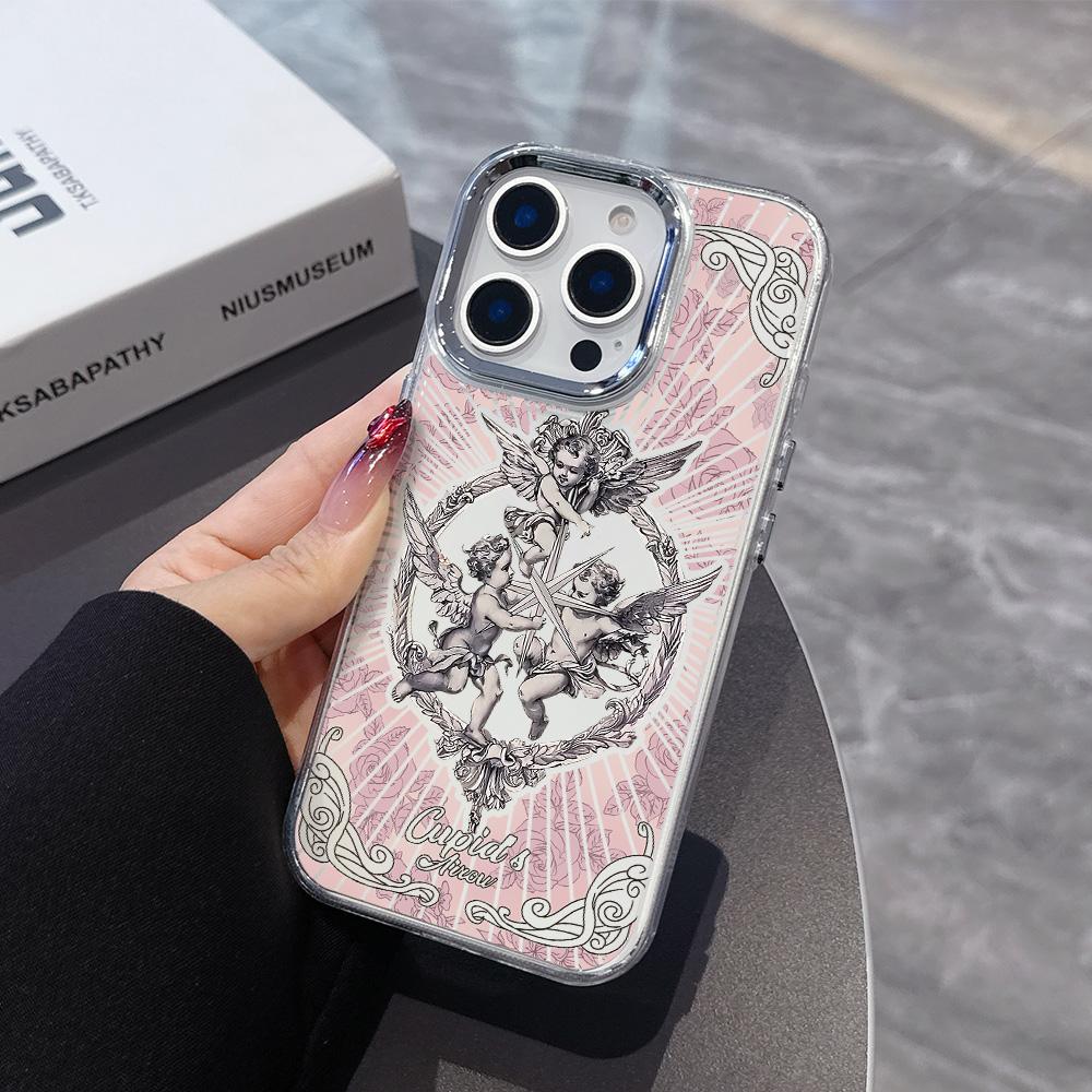 Phone Case For Retro Cupid Angel iPhone 17 16e 16 15 14 13 12 11 Mini Pro Max X XR XSMAX 8 7 Air Plus Transparent Soft Cover