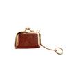 Portable Kiss Lock Coin Purse PU Leather Keychain Change Wallet  Valentine's Day