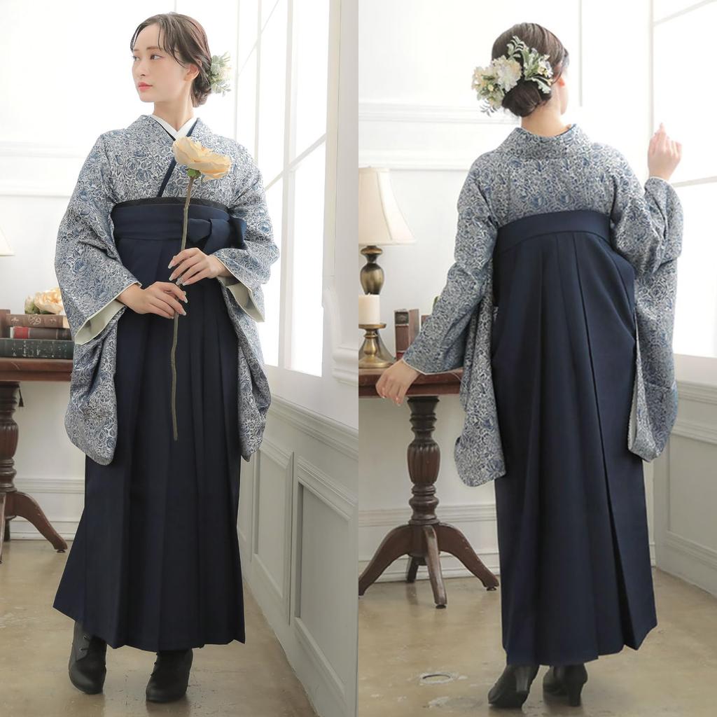Espátula para ceremonia de graduación, talla única, color azul marino, para fiesta de graduación [KIMONOMACHI] [Kyoto Kimonomachi] Hakama, artículo, liso, para mujer, azul, talla M, incluido.
