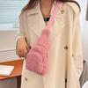 Solid Color Corduroy Chest Bag Shoulder Bag Waist Bag Casual Corduroy Crossbody Bag  Student