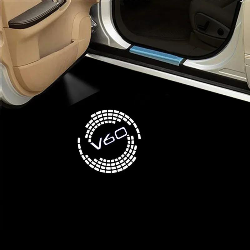 Lampe de Logo LED Projecteur de Bienvenue de Porte de Voiture Lumière de Courtoisie Pour Volvo S80 V90 S60L XC60 XC90 V60 V40 XC40 POLESTAR 2012-2024 LED de Voiture
