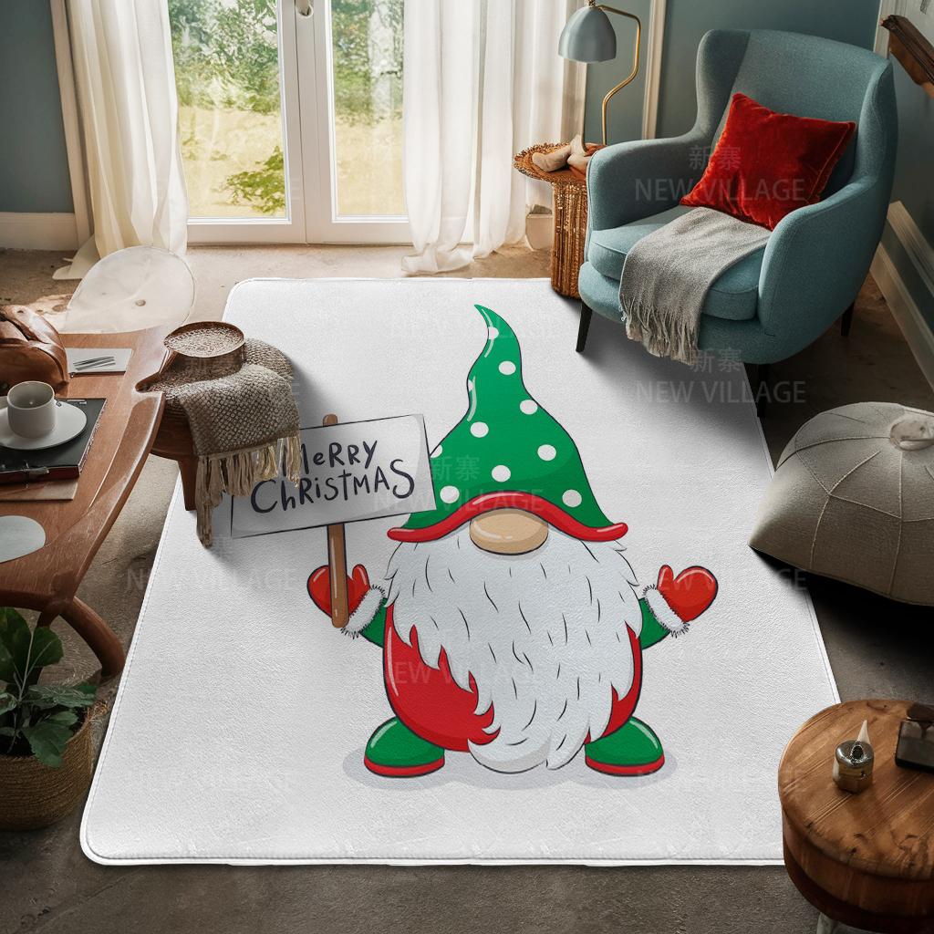 House Entrance Carpet Home Door Mat Living Room Bath Foot Bathroom Non-slip Water Absorption Rugs Bath Merry Christmas Winter