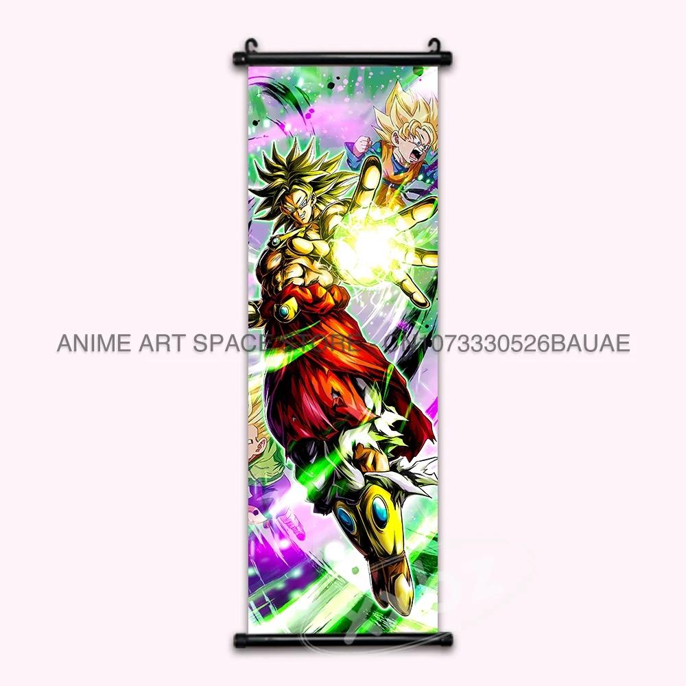 

Dragon Ball Z Hanging Paintings Room Decorative Poster Hot Blooded Anime Saiyan Scrolls Picture Gotenks Vegeta Cartoon Wall Art 25x75cm(10x30inch)