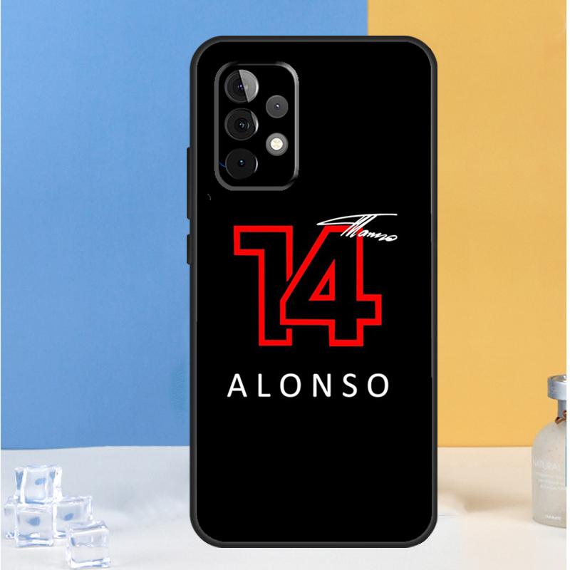 F1 Racing Fernando Alonso 14 Case For Samsung Galaxy A54 A34 A14 A12 A13 A22 A23 A32 A33 A52 A53 A73 A51 A71 Coque