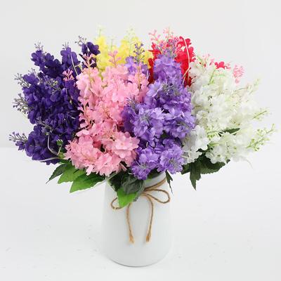 Single Artificial Bouquet Hyacinth Fake Flowers, Five-Pronged Lavender, Silk Flowers, Home Decoration, Floral Flower Arrangement