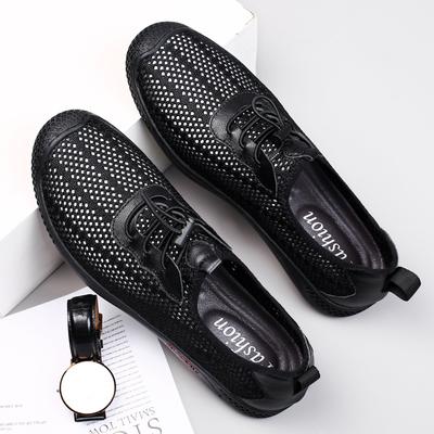 Moda Bărbați Pantofi ocazional Pantofi negri ușori Apă în aer liber Vară Pantofi pentru bărbați Clasici Respirabili Pantofi de mers moale Mocasini pentru bărbați