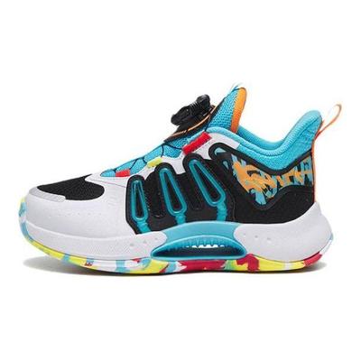 Qingkuang 2 Durable Rebound Low-Top Basketball Shoes Kids Sneaker Black White Blue 312319910-2