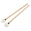 2Pcs Drum Mallet Felt Head Wooden Handle Non Slip Instrument Accessory Set Kit for PlayingBlack