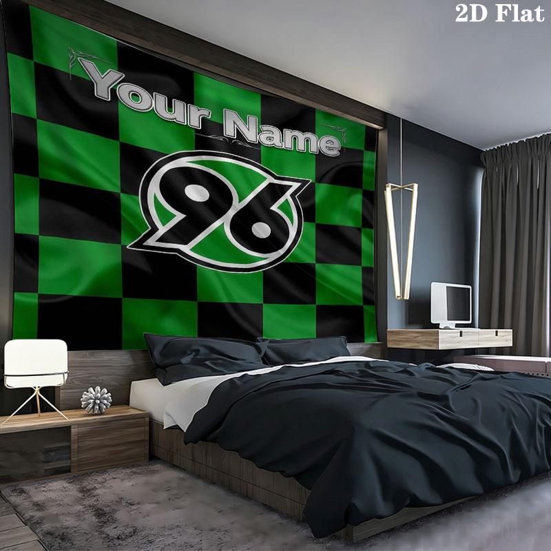 Hannover 96 Custom Name Wall Tapestry Aesthetic Wall Hanging Printed Fabric Blanket Decorative Tapestries for Bedroom Living Room Home Decor