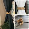 2Pcs Handwoven Curtain Holdback Vintage Curtain Holder Modern Curtain Tie Rope  Living Room