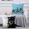 Federa per cuscino arte ciclismo mountain bike federa per cuscino divano decorazione stanza casa regalo per bambini