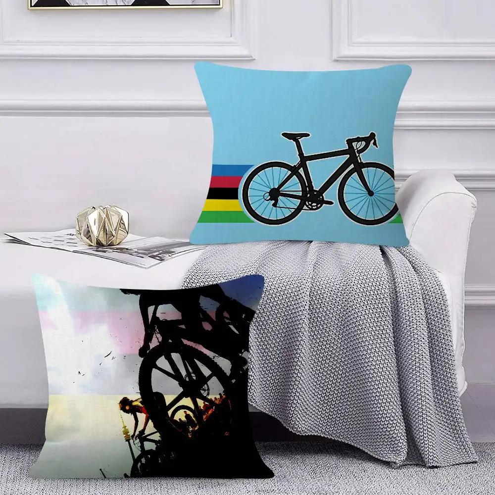 Federa per cuscino arte ciclismo mountain bike federa per cuscino divano decorazione stanza casa regalo per bambini