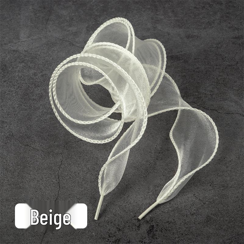 Fairy Wave Silk Chiffon Curly Shoelaces for German Trainers and Air Force One - Canvas Rope, 1 Pair