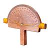 Wooden Precision Angle Finder 0-180 Degrees Round Head Protractor Craftsman Machinist Measuring Ruler Tool