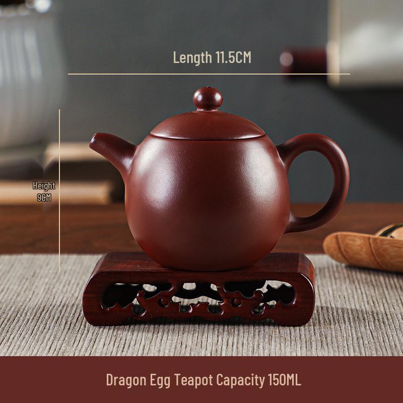 Chaozhou Red Clay Handcrafted Zisha Tea Pot - Small Capacity Brewing Ware