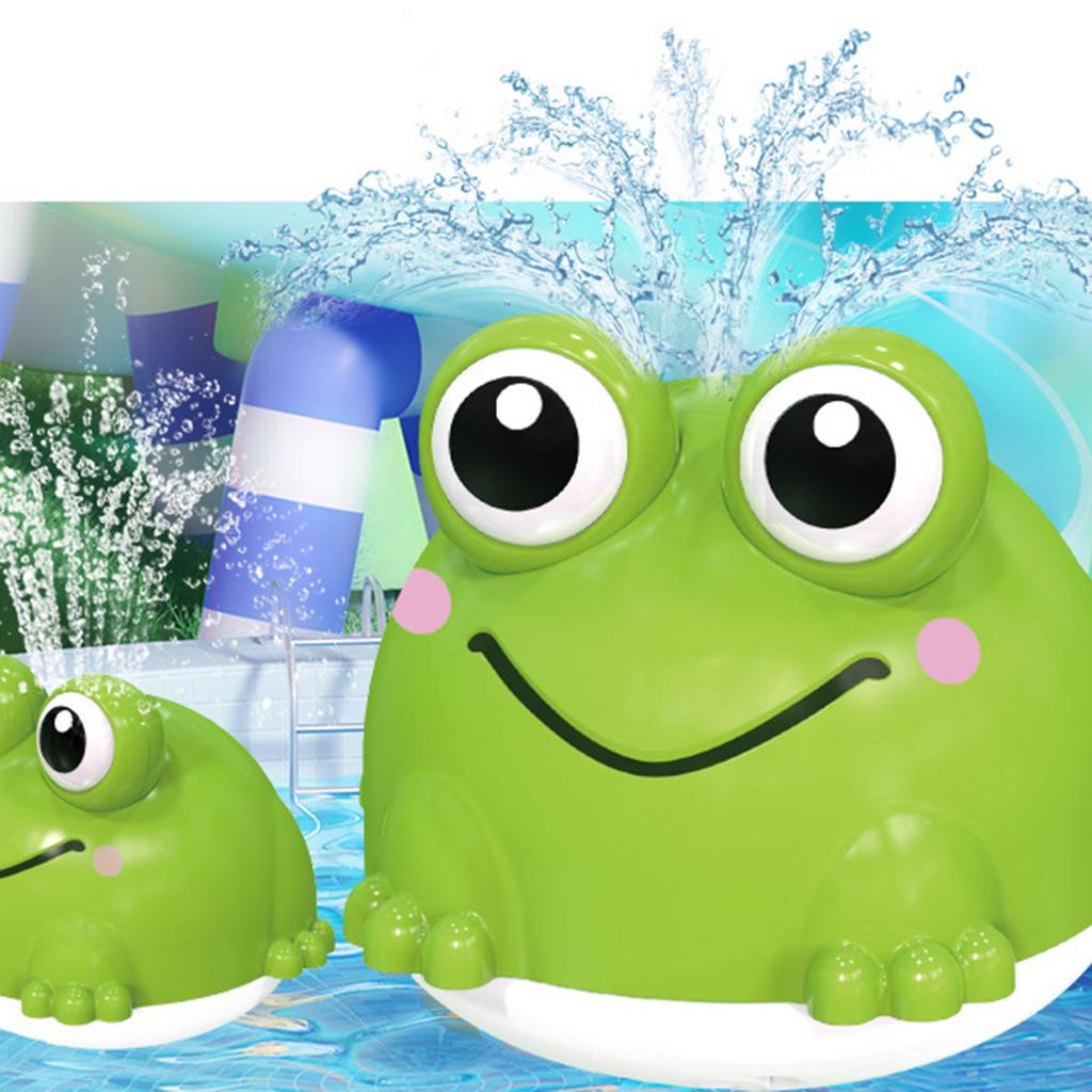 Frog Automatic Sprinkler Bath Toy with Light USB Rechargeable Spraying Water Toy for Kids