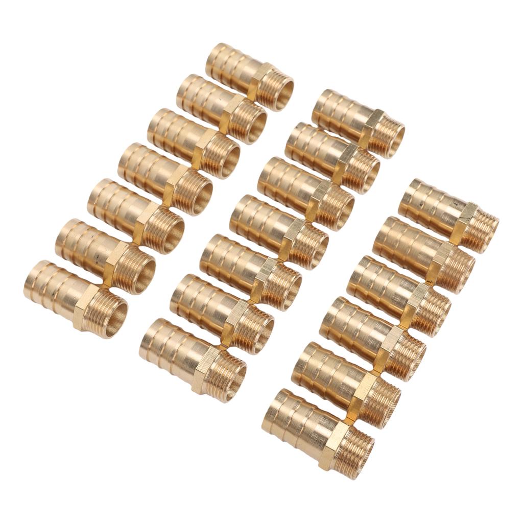 20 Stück Messing Schlauchstutzen 16mm 300PSI Luftschlauch Reparaturverbinder für Wasser Kraftstoff