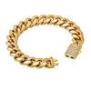 6/8/10/12/14mm Iced Out CZ Spring Clasp Cuban Link Chain Bracelet 18K Gold Plated Stainless Steel Bracelet for Men