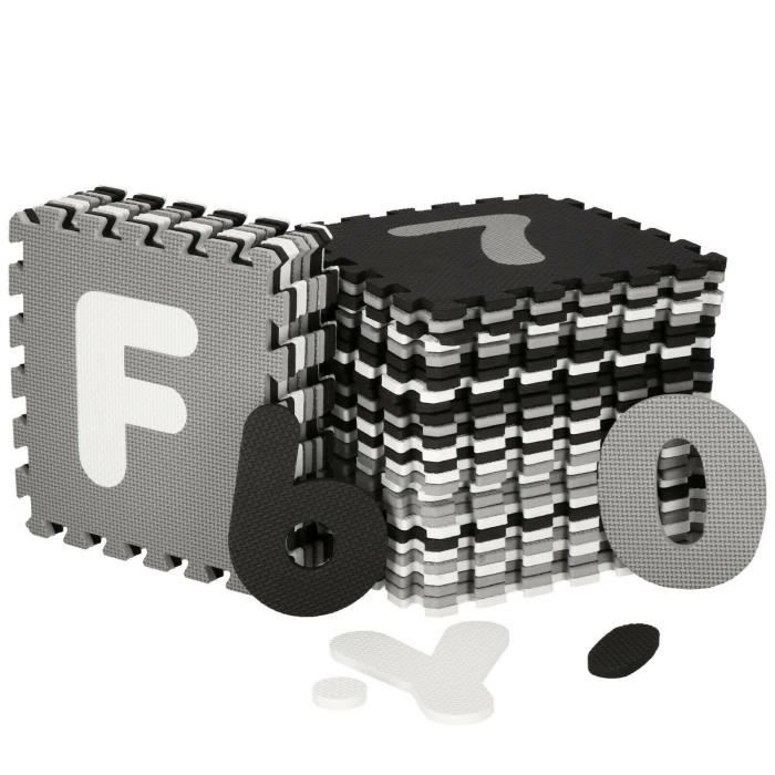 Tapis de jeu éducatif SPRINGOS® 36 puzzles lettres colorées pour bébés 175x175cm