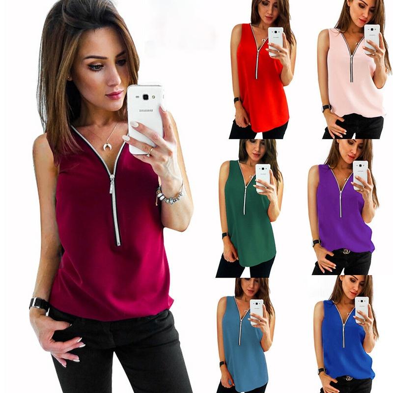Modisches Sommer-Westentop für Damen mit stilvollem ärmellosem Design und bequemem Chiffonstoff