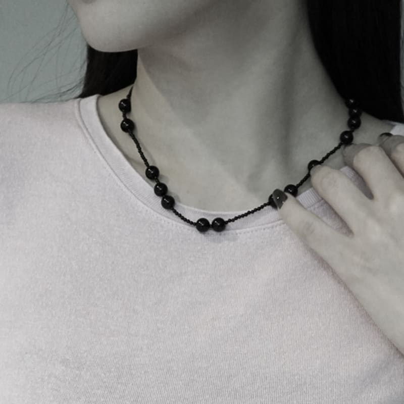 SORA dot dots necklace(black)