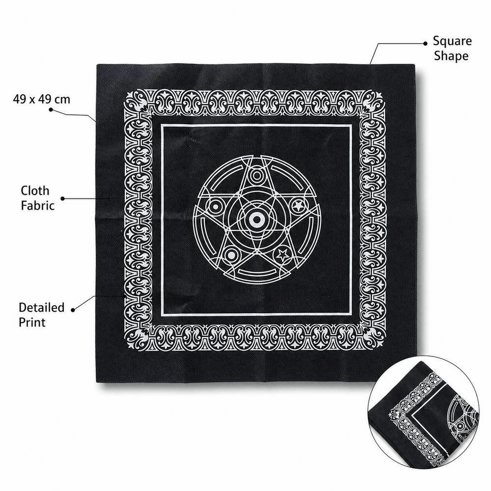 Altar Setup Board Game Mat Black White Tarot Table Cloth New Decorative Tablecloth Tarot Reading