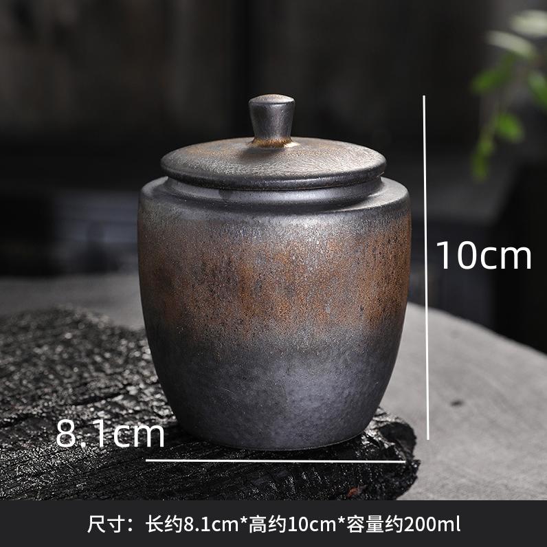 Tea Jar Storage Tank Ceramic Tea Caddy Moisture-proof Sealed Jar Teas Box Storage Bottle Food Containers Organizer Candy Jar