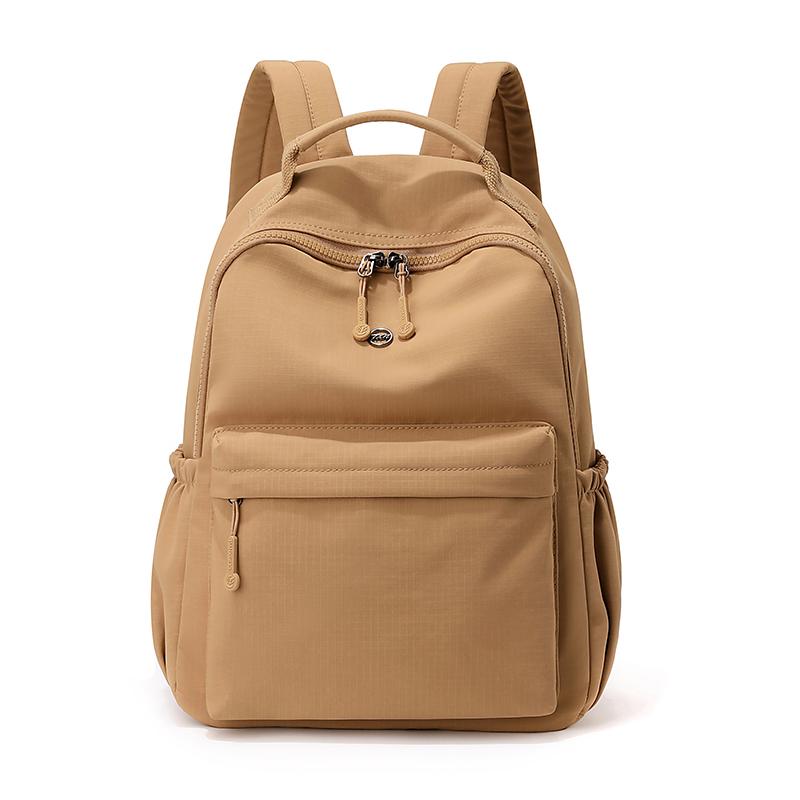 Solid Color Backpack Large Capacity Commuter Travel Backpack Student Schoolbag