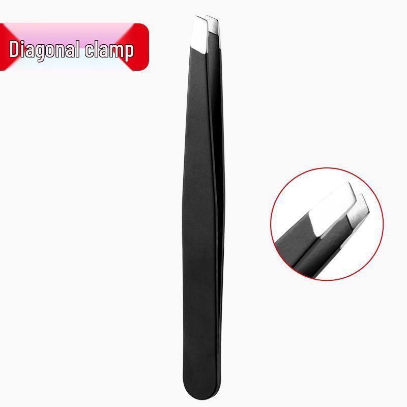 Stainless Steel Eyebrow & Beard Tweezers - Premium Plucking and Trimming Tool