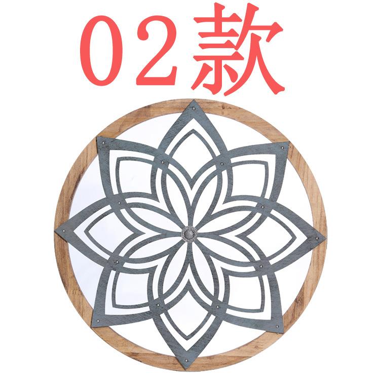 Round Wooden Wall Art  Handmade Carved Decorative Panel Unique Floral Home Decor Stylish Living Room Hanging Ornament