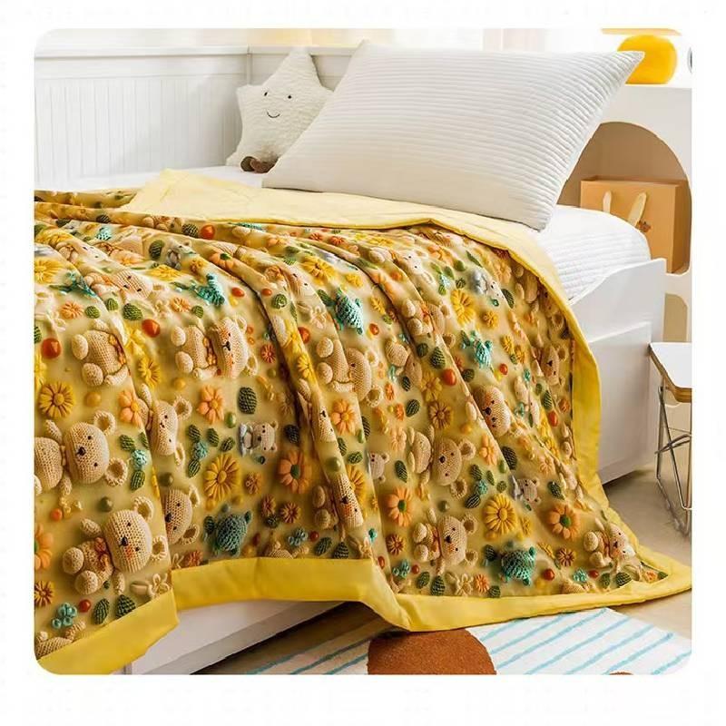 Cooling Comforter Summer With Digital Print And Soft Fabric For Home Use Gift