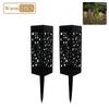 1-8PCS Outdoor Solar Lights Waterproof LED Hollow Pattern Garden Lamp Auto Sensor Pathway Lighting for Yard Patio Decoration