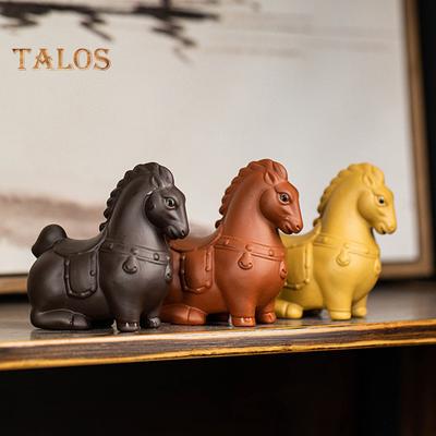 Horse Tea Pet Purple Clay Chinese Style Ornaments Vivid Image Pony Zen Decoration Desktop Tea Gadget