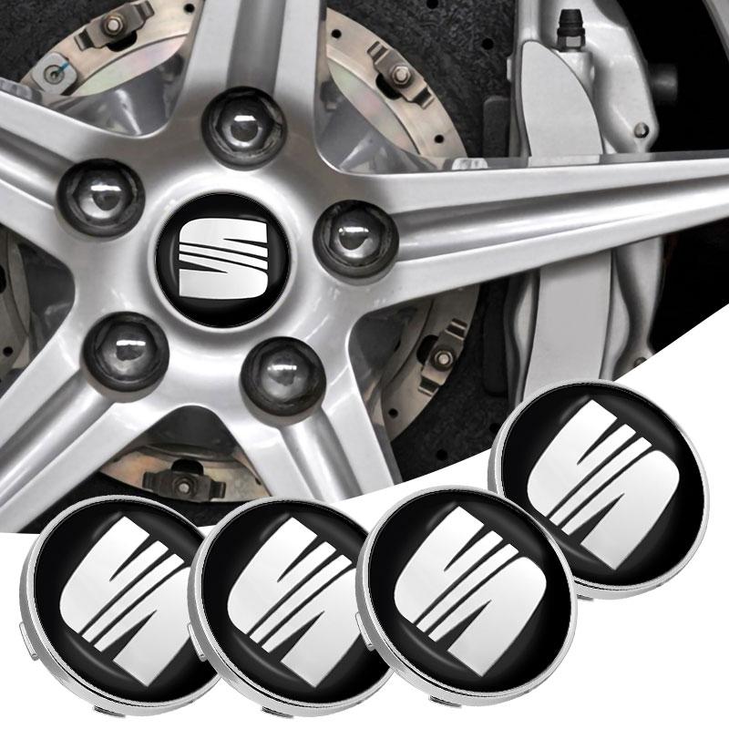 Nuovi 56/60mm Tappi Coprimozzo Ruota Auto Protettore Copertura Accessori Auto Per SEAT Ibiza Leon Arona Ateca Tarraco Alhambra Cupra