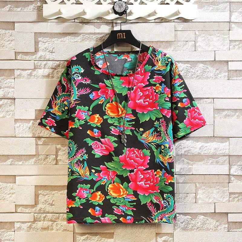 

Уютная тонкая крутая и дышащая футболка с круглым вырезом и короткими рукавами, повседневная пляжная одежда с принтом и половиной рукавов 5XL чёрный