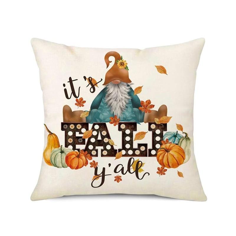 Autumn Maple Leaf & Old Truck With Pumpkins Decorative Pillow Case Cotton Linen Cushion Cover Car Home Decor Almofadas