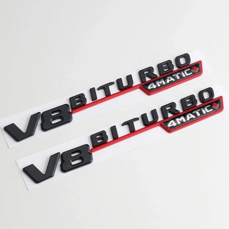 3D Letters For Cars Mercedes E63S AMG W212 W213 Rear Trunk Sticker Fender Trim Badge V8 Biturbo 4matic Emblem Logo Accessories