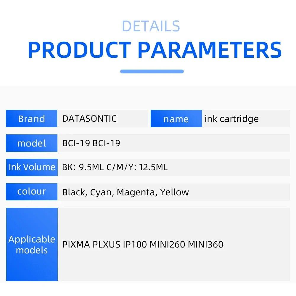 BCI-19 BCI-19 Color Compatible Printer Ink Cartridge for Canon PIXUS IP100 IP110 MINI360 MINI260 Printer BCI19 BCI 19C Cartridge