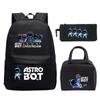 Game Astro bot peripheral printing fashion primary and secondary school students schoolbag three-piece set multi-function large capacity