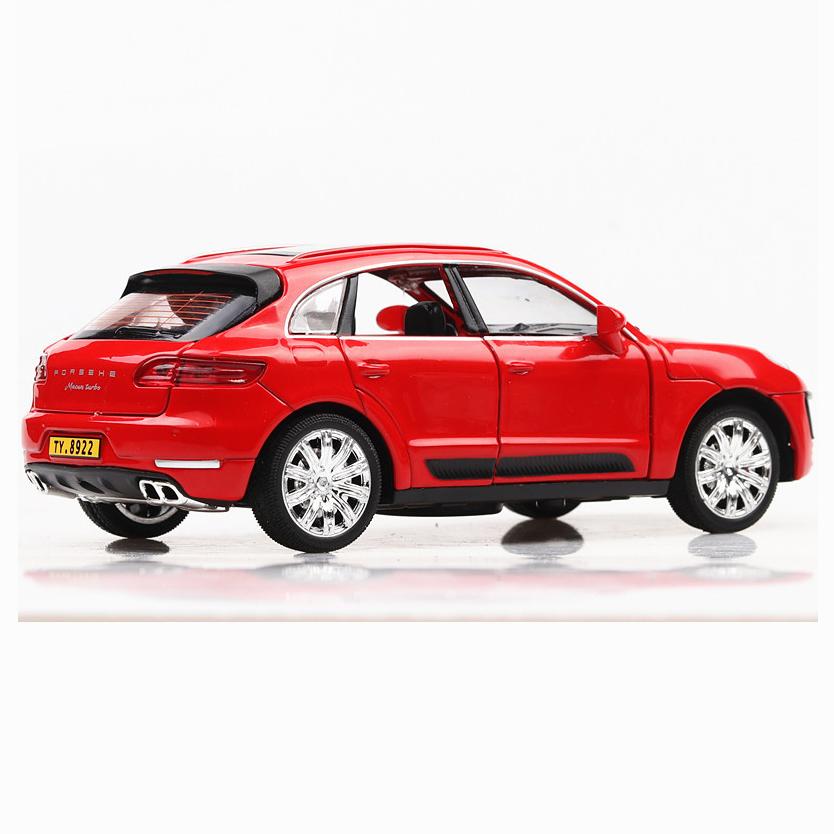 1/32 Scale Cayenne Turbo Macan SUV Metal Diecast Car,Alloy Toys Cars Models Trucks with Light and Sound for Boys Children Kids Off-road Vehicles Hobby