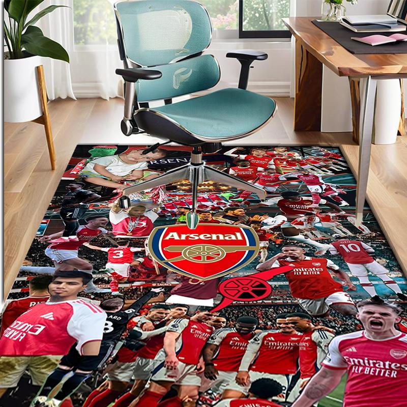 Arsenal F.C Pattern Rug, Indoor/Outdoor Mat, for Picnic, Gameroom, Bedroom, Office, Living Room, Home Decor Carpet, Birthday Gift