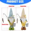 Handgefertigte Angler-Gnome-Dekorationen Elfen Skandinavische Tomte-Gnome Figuren Puppe für Zuhause Küche Kaffee-Ecke Tisch