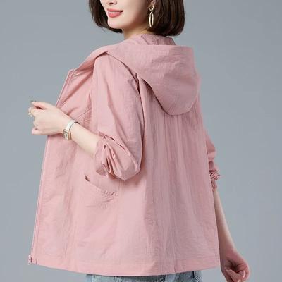 Women's Coat Sun Protection Clothing Summer Thin Coat Anti-Ultraviolet Breathable Shirt Hooded Windbreaker Female Jacket