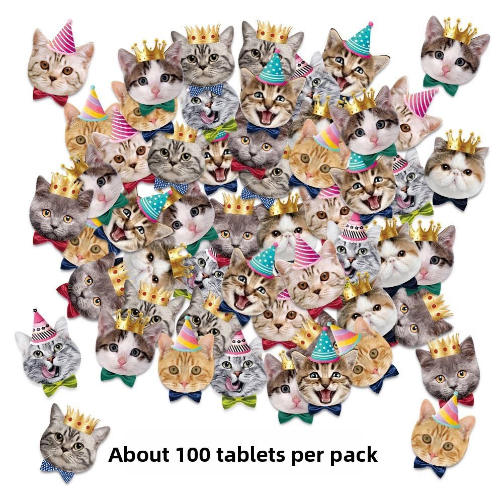 

Pet Cat Themed Celebration Scattered Pieces For Birthday Table Decor Setup