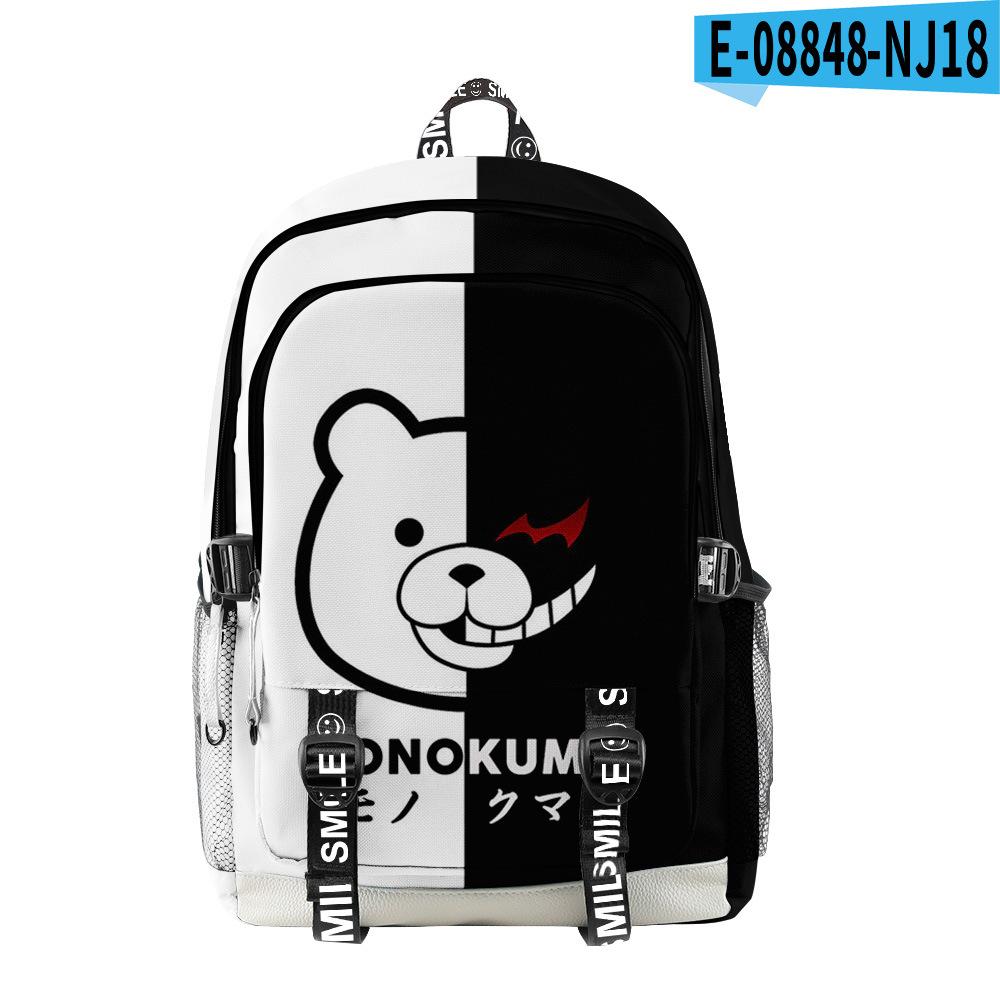 Trending Unique Cool Bad Bunny Knapsacks Boys/Girls Pupil Learner Bags 3D Design Keychains Oxford Moisture-proof Adorable Small Backpacks