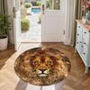 Lion Round Area Rug Perfect for Bedrooms Decorate room Dormitory Dining Room Anti-slip Round Rug Anime Office Decor